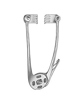 KOCHER, Wundspreizer, 16cm, 4 x 4 Zhne bewegliche Valven, Allgaier Instrumente, medishop.de