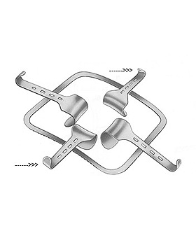 KIRSCHNER, Valve, 40x55mm, allein, zu Bauchdeckenhalter 25-590-000, Allgaier Instrumente, medishop.de