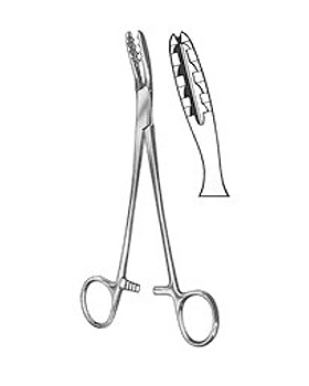 BIRCHER-GANSKE, Knochen- und Knorpelfazange 20cm, gebogen, Allgaier Instrumente, medishop.de