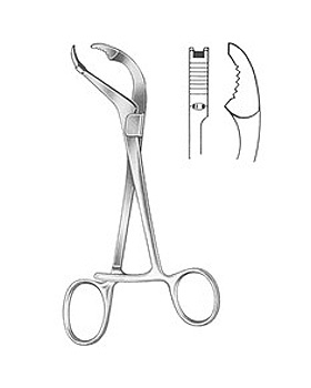 VERBRUGGE, Knochenhaltezange, 17,5cm, 5mm Maul, Allgaier Instrumente, medishop.de