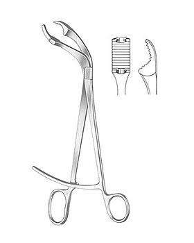 VERBRUGGE,, Knochenhaltezange, 25cm, 9,5mm Maul, Allgaier Instrumente, medishop.de