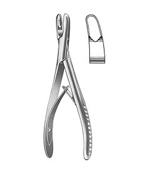 LUER, Hohlmeielzange, 17cm, gebogen, Allgaier Instrumente, medishop.de