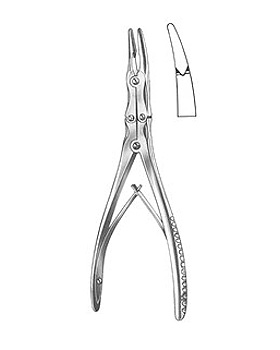 BEYER, Hohlmeielzange, 18cm, gebogen, bersetzt,, Allgaier Instrumente, medishop.de