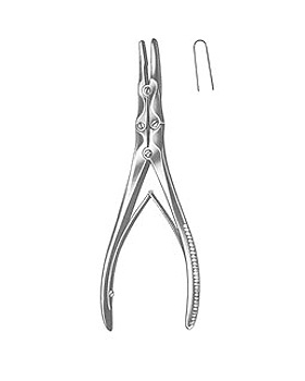 ZAUFAL-JANSEN, Hohlmeißelzange, 18cm gebogen, übersetzt,, Allgaier Instrumente, medishop.de