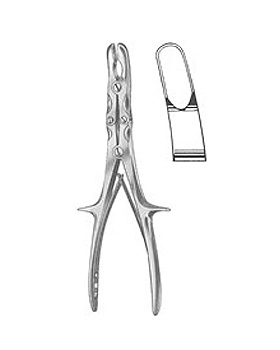 STILLE-RUSKIN, Hohlmeielzange, 23cm gebogen, bersetzt, Allgaier Instrumente, medishop.de