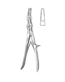 LEKSELL-STILLE, Hohlmeißelzange, 24cm gebogen, übersetzt,, Allgaier Instrumente, medishop.de