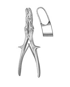 STILLE-LUER, Hohlmeielzange, 22cm, gebogen, bersetzt, Allgaier Instrumente, medishop.de