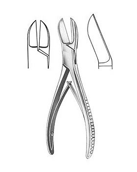 LISTON, Knochensplitterzange, 14,0cm, gebogen, Allgaier Instrumente, medishop.de