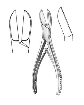 LISTON, Knochensplitterzange, 19cm, abgewinkelt, Allgaier Instrumente, medishop.de
