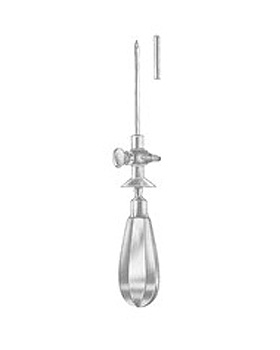 STANDARD, Trokar, 12cm, 6,0mm Durchmesser, mit Hahn und Abfluß, Allgaier Instrumente, medishop.de