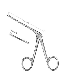 BELLUCCI, Ohrschere, Schaftlnge 8cm, nach rechts gebogen, spitz, Allgaier Instrumente, medishop.de