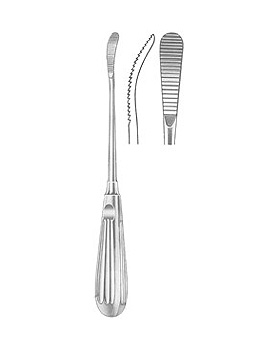 AUFRICHT, Glabellaraspel, 21cm, nach unten gezahnt, Allgaier Instrumente, medishop.de