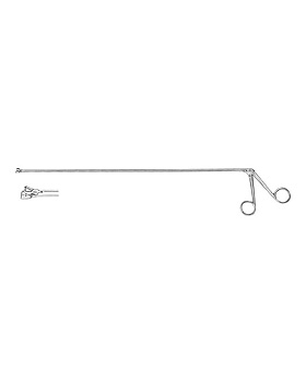 CHEVALIER-JACKSON, Bronchoskopiezange, Schaftlänge 60cm, eckiges Löffelmaul, Allgaier Instrumente, medishop.de