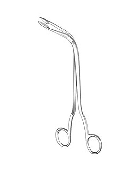 FRAENKEL, Kehlkopfpolypenzange, 18cm, gebogen, Allgaier Instrumente, medishop.de