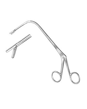 JURASZ, Kehlkopfpolypenzange, 23cm, Figur 3, nach links �ffnend, Allgaier Instrumente, medishop.de