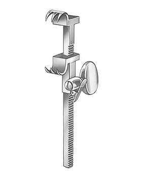 BAILEY-BABY, Rippenkontraktor, 14cm, mit Zahnstange, Allgaier Instrumente, medishop.de