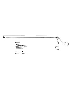 YEOMAN, Mastdarm-Biopsiezange, Schaftlnge 28cm, ovales Maul, Figur 2, Allgaier Instrumente, medishop.de