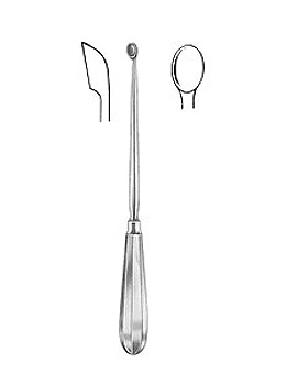 SIMON, Uteruslffel, 25 cm, scharf, starr, Figur 3, Allgaier Instrumente, medishop.de