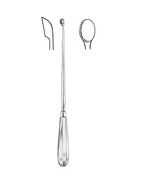 SCHROEDER, Uteruslffel, 30cm, scharf, starr, Figur 4, Allgaier Instrumente, medishop.de