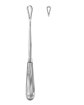 Uteruskürette, 26cm, scharf, starr, Figur 00, Allgaier Instrumente, medishop.de