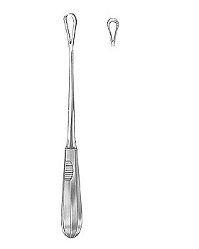 Uterusk�rette, 26cm, scharf, starr, Figur 0, Allgaier Instrumente, medishop.de