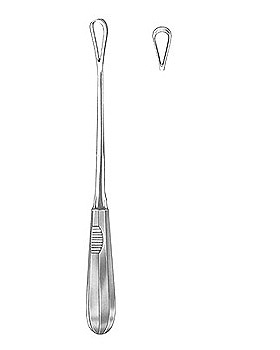 Uterusk�rette, 26cm, scharf, starr, Figur 1, Allgaier Instrumente, medishop.de