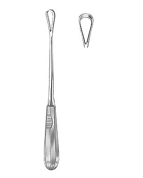 Uterusk�rette, 26cm, scharf, starr, Figur 4, Allgaier Instrumente, medishop.de