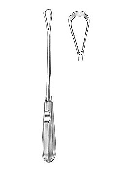 Uteruskürette, 26cm, scharf, starr, Figur 8, Allgaier Instrumente, medishop.de