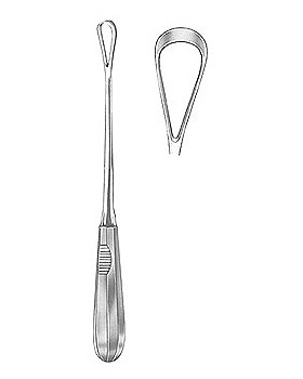 Uterusk�rette, 26cm, scharf, starr, Figur 9, Allgaier Instrumente, medishop.de