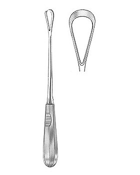 Uteruskürette, 26cm, scharf, starr, Figur 10, Allgaier Instrumente, medishop.de