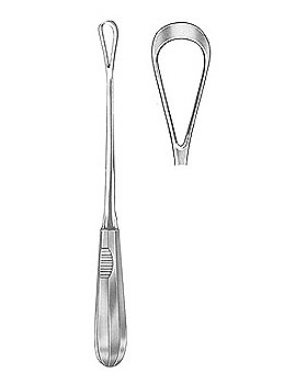 Uterusk�rette, 26cm, scharf, starr, Figur 11, Allgaier Instrumente, medishop.de