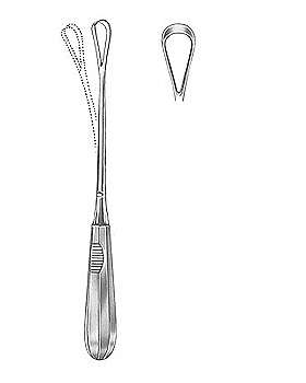 Uteruskürette, 26cm, scharf, biegsam, Figur 5, Allgaier Instrumente, medishop.de