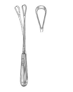 Uteruskrette, 26cm, scharf, biegsam, Figur 8, Allgaier Instrumente, medishop.de