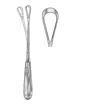 Uteruskürette, 26cm, scharf, biegsam, Figur 11, Allgaier Instrumente, medishop.de