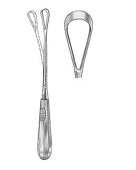 Uteruskrette, 26cm, scharf, biegsam, Figur 12, Allgaier Instrumente, medishop.de