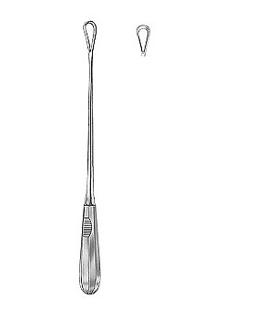 Uterusk�rette, 31cm, scharf, starr, Figur 0, Allgaier Instrumente, medishop.de