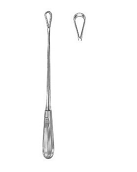 Uterusk�rette, 31cm, scharf, starr, Figur 4, Allgaier Instrumente, medishop.de