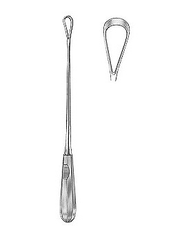 Uterusk�rette, 31cm, scharf, starr, Figur 9, Allgaier Instrumente, medishop.de
