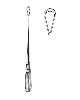 Uterusk�rette, 31cm, scharf, starr, Figur 10, Allgaier Instrumente, medishop.de