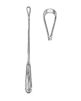 Uteruskürette, 31cm, scharf, starr, Figur 12, Allgaier Instrumente, medishop.de
