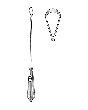 Uteruskrette, 31cm, scharf, starr, Figur 13, Allgaier Instrumente, medishop.de