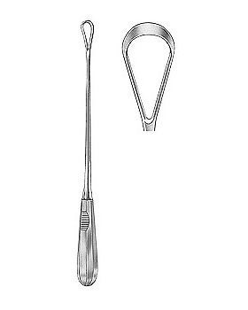 Uterusk�rette,  31cm, scharf, starr, Figur 14, Allgaier Instrumente, medishop.de
