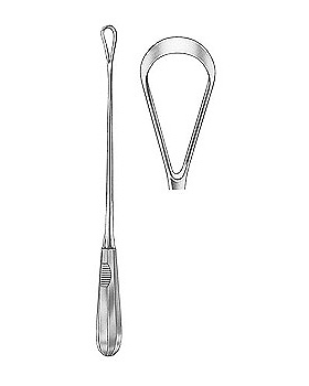 Uteruskrette, 31cm, scharf, starr, Figur 15, Allgaier Instrumente, medishop.de