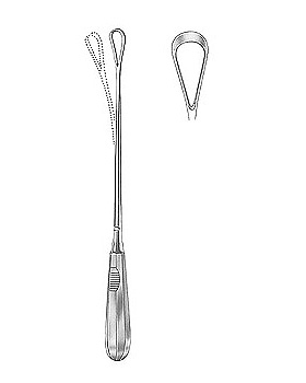 Uteruskürette, 31cm, scharf, biegsam, Figur 8, Allgaier Instrumente, medishop.de