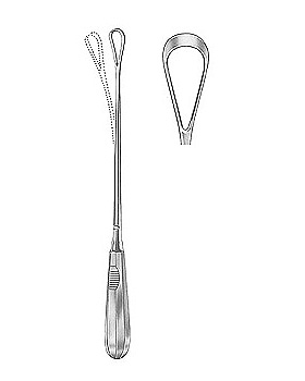 Uteruskrette, 31cm, scharf, biegsam, Figur 11, Allgaier Instrumente, medishop.de