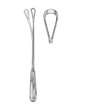 Uteruskrette, 31cm, scharf, biegsam, Figur 12, Allgaier Instrumente, medishop.de