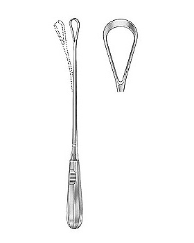 Uteruskrette, 31cm, scharf, biegsam, Figur 13, Allgaier Instrumente, medishop.de