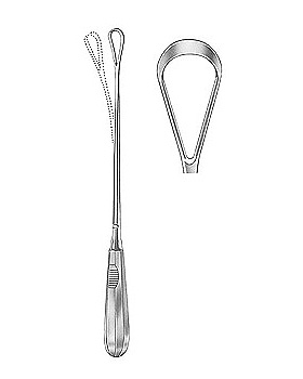 Uteruskrette, 31cm, scharf, biegsam, Figur 14, Allgaier Instrumente, medishop.de
