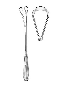 Uteruskrette, 31cm, scharf, biegsam, Figur 15, Allgaier Instrumente, medishop.de