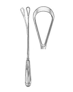 Uteruskrette, 31cm, scharf, biegsam, Figur 16, Allgaier Instrumente, medishop.de